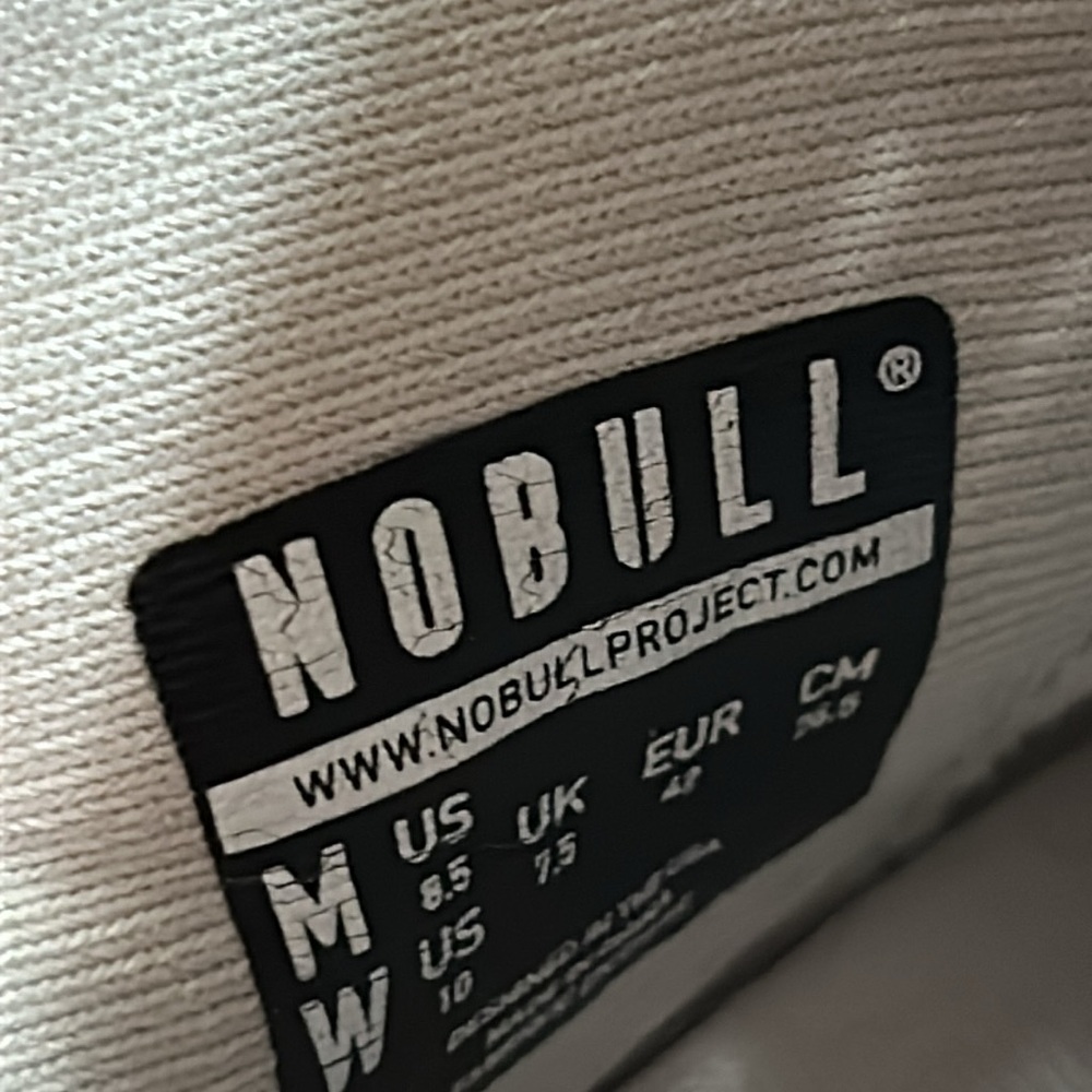 NOBULL Superfabric trainers. Unisex Men’s 8.5, Women’s 10. Gray, blue laces. - Picture 10 of 13